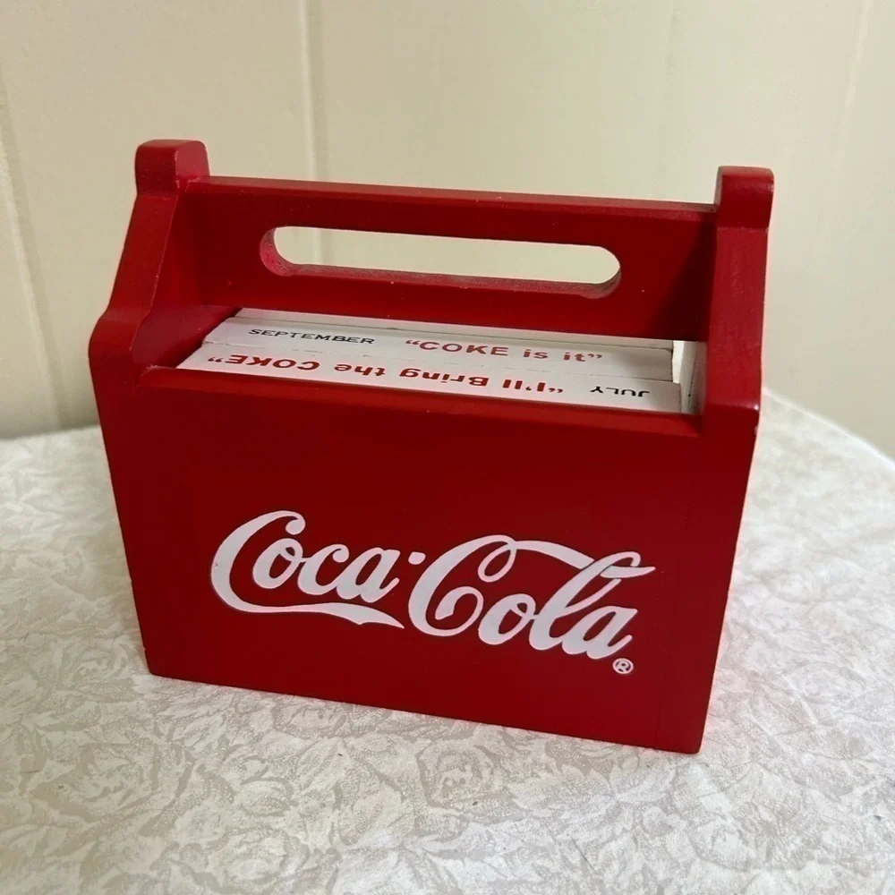 Vintage Coca-Cola Coke Perpetual Calendar Wooden block year round calendar